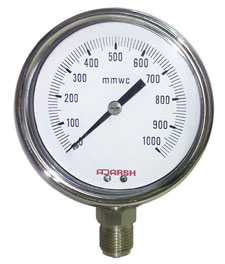capsule pressure gauge for low pressure range 